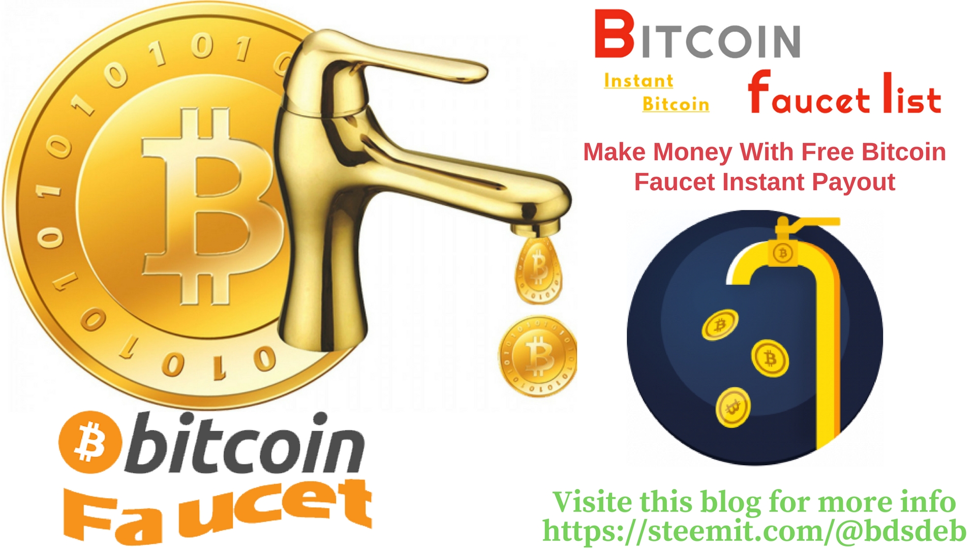 Free Bitcoin Faucet Instant Payout Best Bitcoin Faucet List Steemit - 